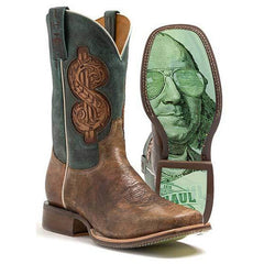 Men's Tin Haul Top Dollar Boots with Cool Benjamin Sole Handcrafted Brown