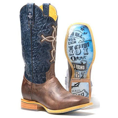 Men's Tin Haul Ichtusacross Boots with Strength Sole Handcrafted Brown