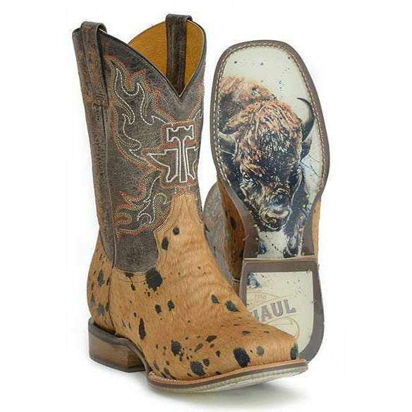 Tin Haul Hairston Boots für Herren mit Büffelsohle, handgefertigt, Hellbraun