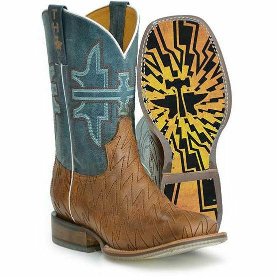Men's Tin Haul Bolt Boots Lightning Bolt Sole Handcrafted Brown