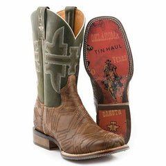 Men's Tin Haul I'm In Stitches Boots with Cowboy Heritage Sole Handcrafted Tan