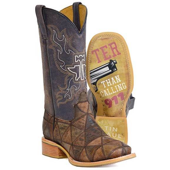 Men's Tin Haul Protector Boots with 911 Sole Handcrafted Brown
