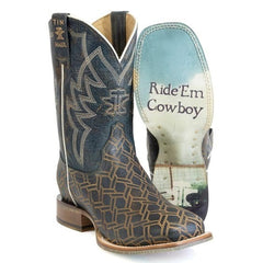 Men's Tin Haul Twisted Boots With Ride 'em Cowboy Sole Handmade