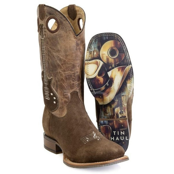Men's Tin Haul Guitar Man Boots with Hat & Soul Sole Handmade
