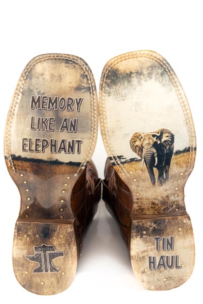 Men's Tin Haul Safari Boots with Memory Sole Handcrafted Square Toe Brown