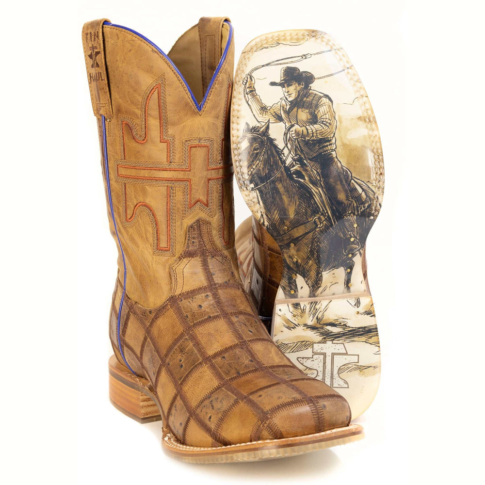 Men's Tin Haul Gridlock Boots With Herding Sole Handmade Brown