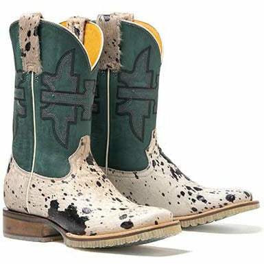 Women's Tin Haul Shaggy Spot Boots with Priceless Lug Sole Handcrafted White