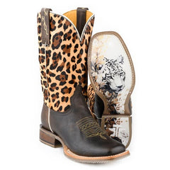 Women's Tin Haul Wild Cat Boots With Jaguar Jungle Sole Handcrafted Brown