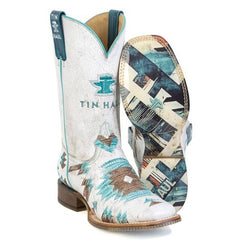 Women's Tin Haul Twisted Aztection Boots With Three D Sole Handmade