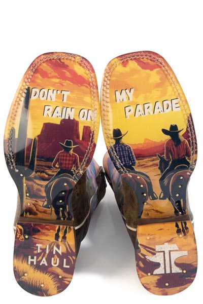 Women's Tin Haul Cactita Boots Don'T Rain On My Parade Sole Handmade Brown