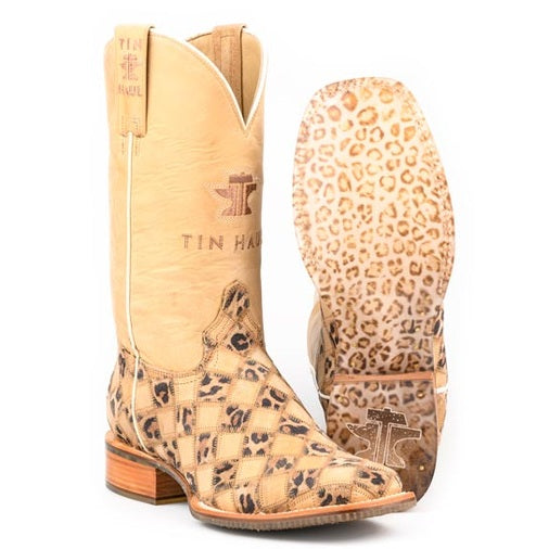 Botas Tin Haul On The Prowl para mujer con suela de guepardo, hechas a mano, color canela