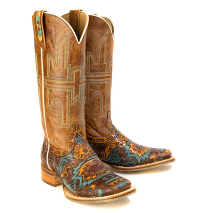 Women's Tin Haul Painted Desert Dream Boots With Desert Mirage Sole Handmade Brown