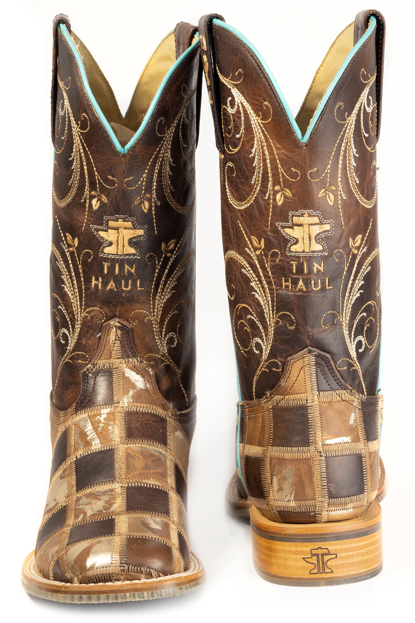 Women’s Tin Haul Giddyup Glam Boots With Ready For The Ride Boots Handmade Brown