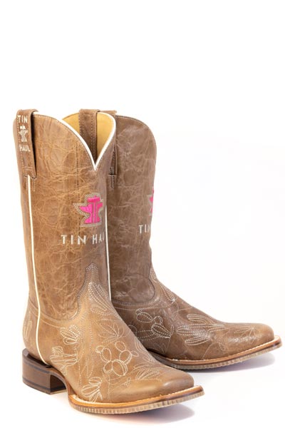 Women's Tin Haul Cacatillow Boots with Saquaro Sole Handmade Tan