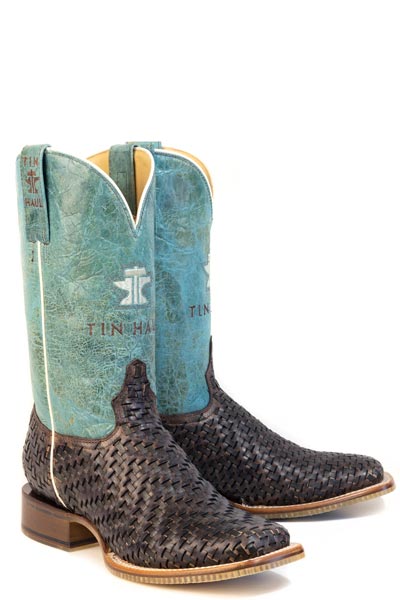 Women's Tin Haul Intertwined Boots with Find A Way Sole Handmade Brown