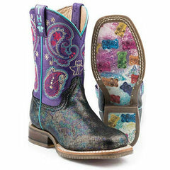 Kid's Tin Haul Twinkle Twinkle Boots Gummy Bear Sole Handcrafted Purple