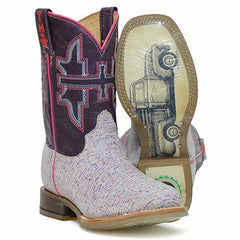 Kid's Tin Haul Tiny Pebbles Boots Ranch Fresh Sole Handcrafted Multi