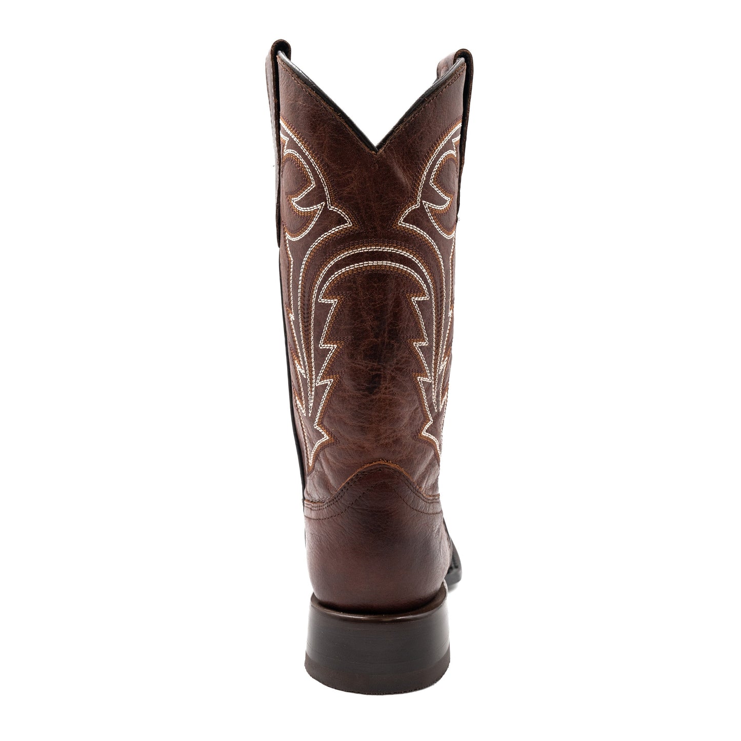 Botas de cuero Ferrini Dylan para hombre, hechas a mano, con punta cuadrada, color brandy