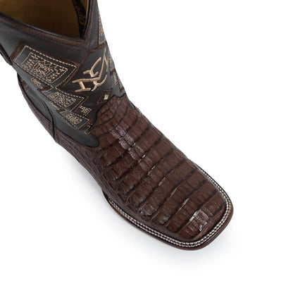 Men's El Malcreado Caiman Hornback Exotic Boots Handmade