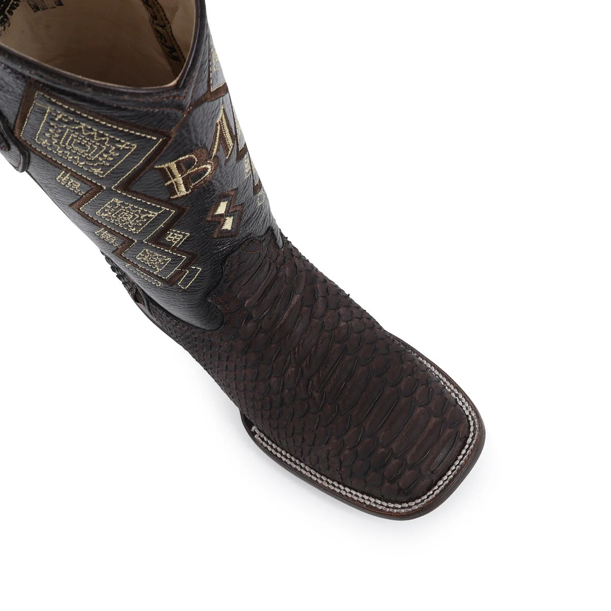 Men's El Malcreado Nubuck Python Exotic Boots Handmade