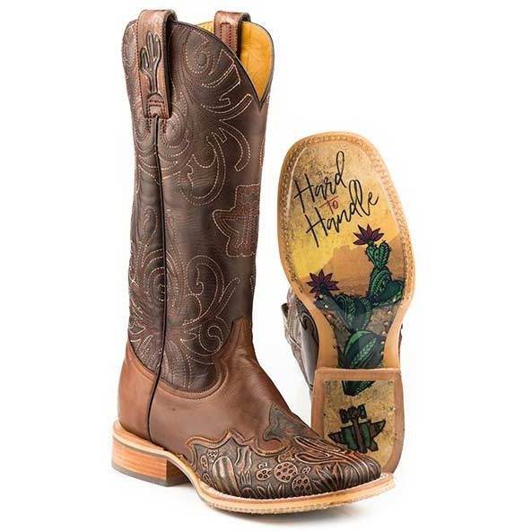 Damen Tin Haul Cactooled Boots mit schwer zu handhabender Sohle, handgefertigt