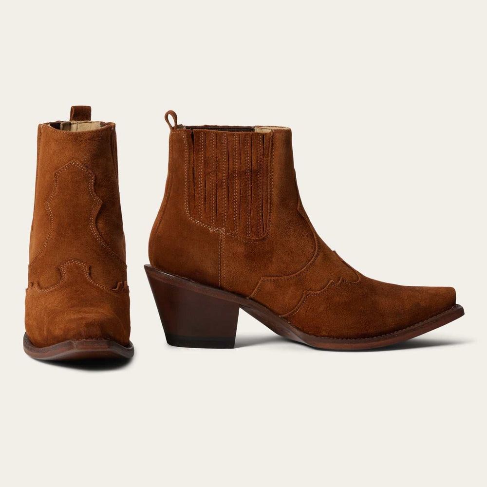 Women's Stetson June Leather Boots Handcrafted Brown