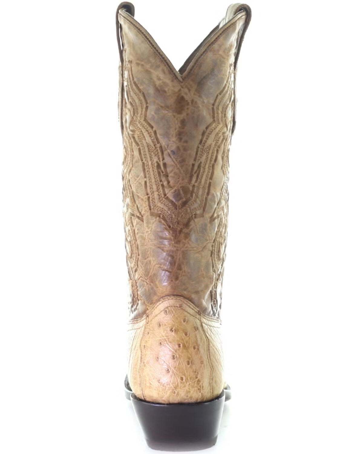 Men's Corral Ivory Genuine Ostrich Boots with Embroidery