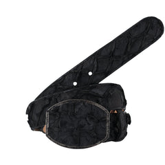 El Malcreado Black Genuine Suede Pirarucu Fish Belt 1.5