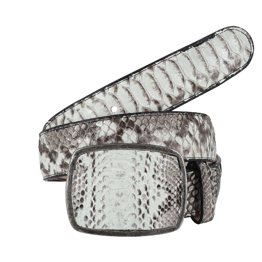El Malcreado Natural Genuine Python Belt 1.5" Handmade