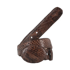El Malcreado Brown Genuine Python Belt 1.5