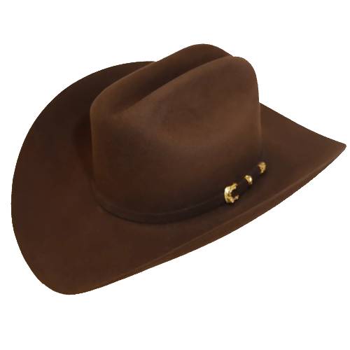 30x Sombrero vaquero de fieltro de piel Opulento de Larry Mahan, color negro