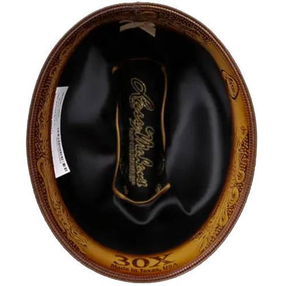 30x Sombrero vaquero de fieltro de piel Opulento de Larry Mahan, platino