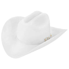 100x Larry Mahan Independencia Fur Felt Cowboy Hat White