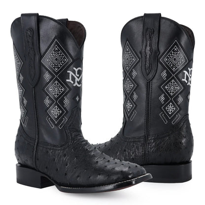 Men's El Malcreado Full Quill Ostrich Exotic Boots Handmade