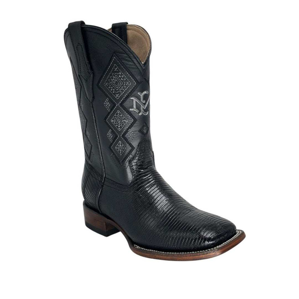 Men's El Malcreado Black Lizard Exotic Boots Handmade