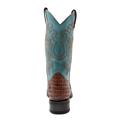 Men's Ferrini Stampede Caiman Crocodile PRINT Boots Handcrafted Sport Rust