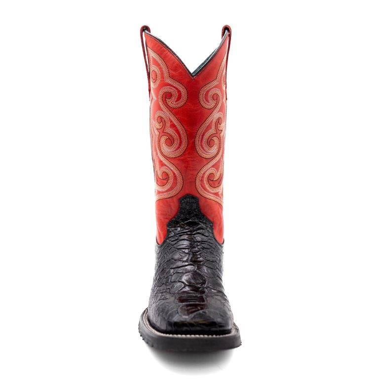 Men's Ferrini Kai Sea Turtle PRINT Boots Handcrafted Black