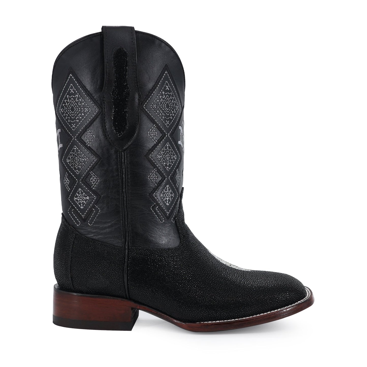 Men's El Malcreado Black Stingray Exotic Boots Handmade