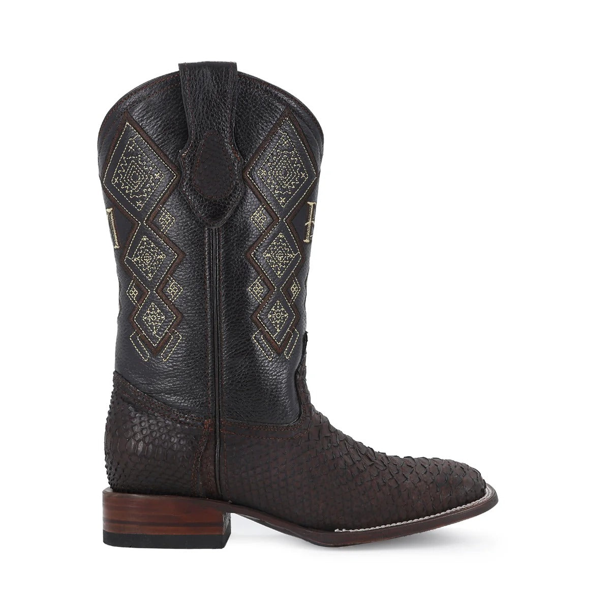 Men's El Malcreado Nubuck Python Exotic Boots Handmade