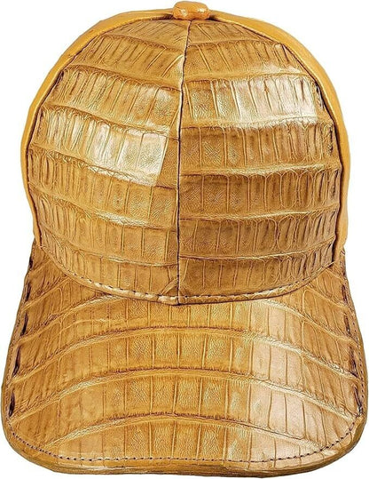 Buttercup Caiman Crocodile Alligator Belly Cap Genuine Adjustable Handmade Real
