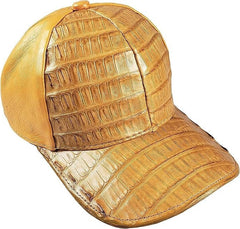 Buttercup Caiman Crocodile Alligator Belly Cap Genuine Adjustable Handmade Real