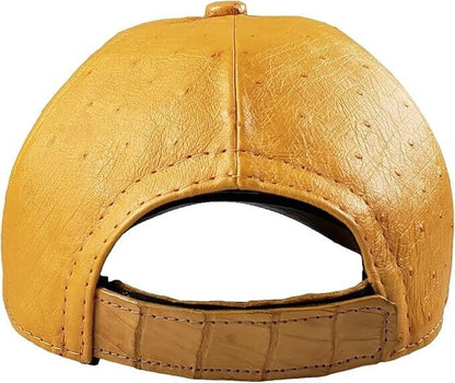 Buttercup Caiman Crocodile Alligator Belly Cap Genuine Adjustable Handmade Real