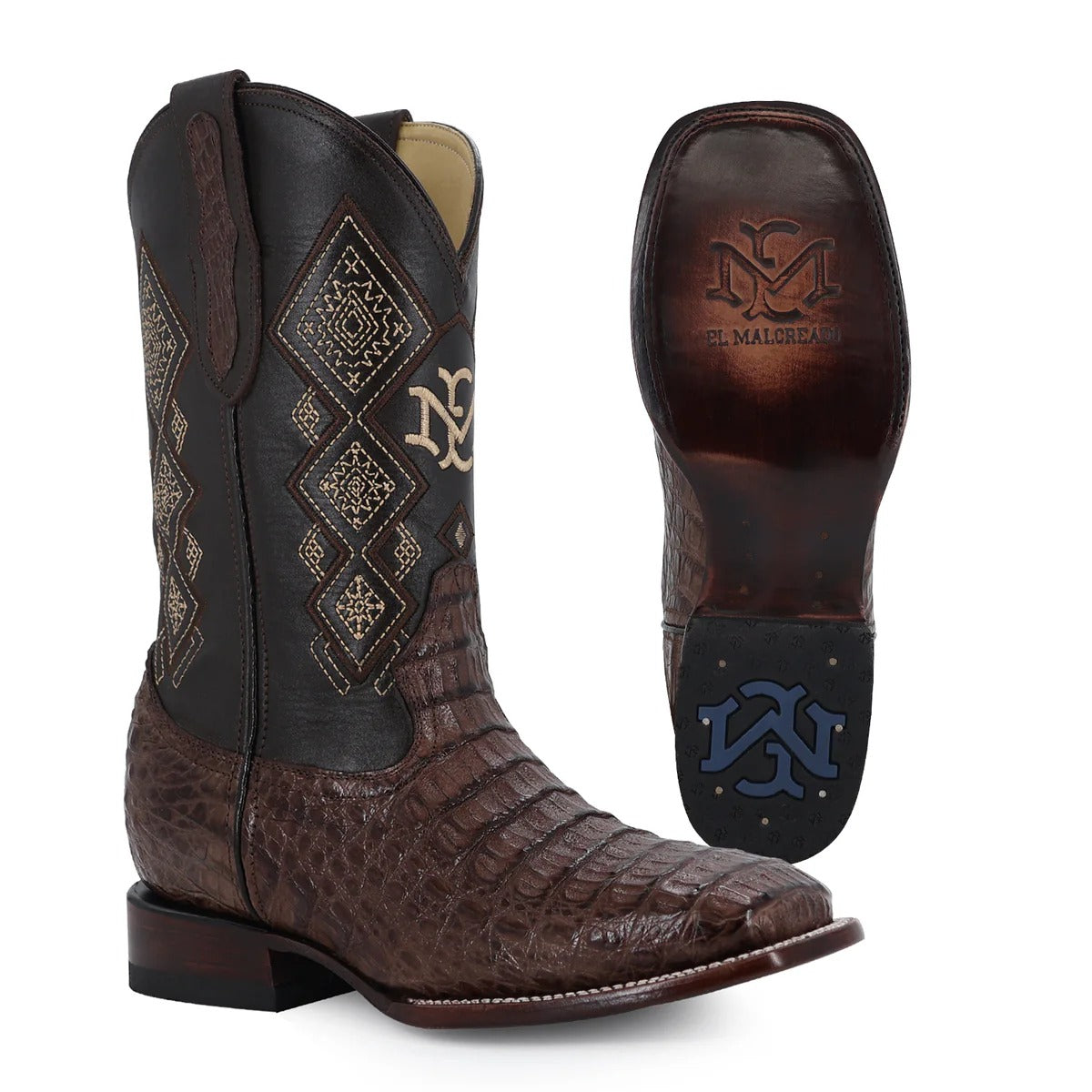 Men's El Malcreado Caiman Hornback Exotic Boots Handmade