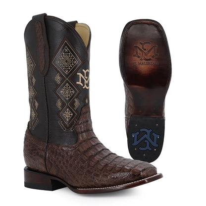 Men's El Malcreado Caiman Hornback Exotic Boots Handmade