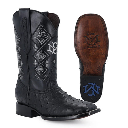 Men's El Malcreado Full Quill Ostrich Exotic Boots Handmade