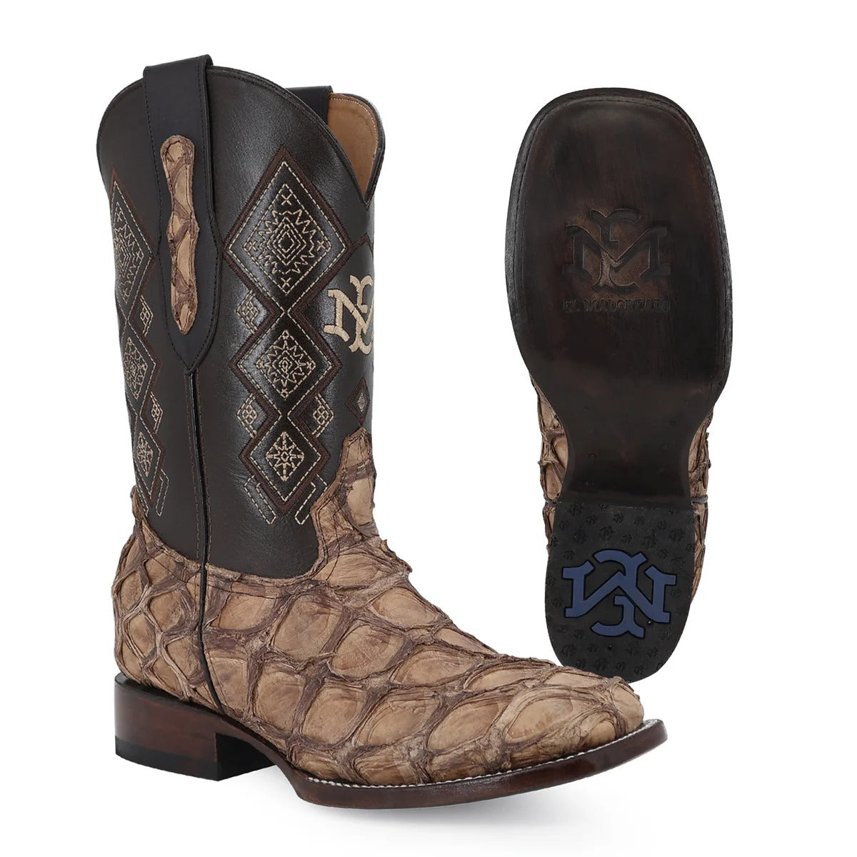 Men's El Malcreado Pirarucu Fish Exotic Boots Handmade