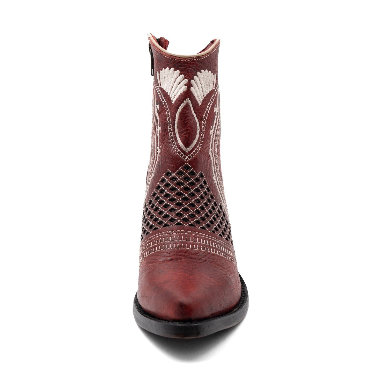 Ferrini Savannah Lederstiefel für Damen, handgefertigt, Snip Toe, Rot