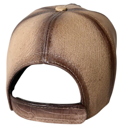 Oryx Caiman Crocodile Alligator Belly Cap Genuine Adjustable Closure Handmade