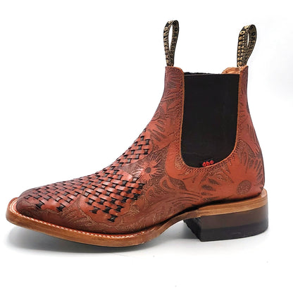 Herren Besserro Botines Charro Botin Stiefel Handgefertigtes Echtleder