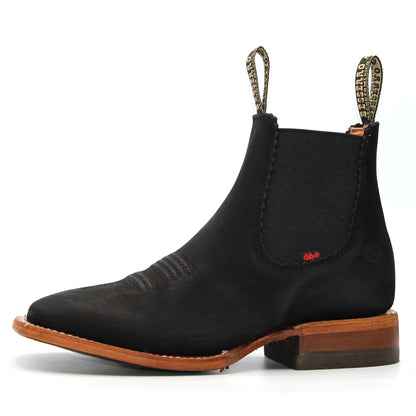 Besserro Botines Charro Botin Stiefel für Herren, handgefertigt aus echtem Wildleder